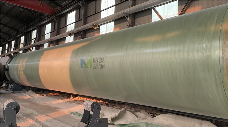 山東客戶玻璃鋼煙囪發貨安裝